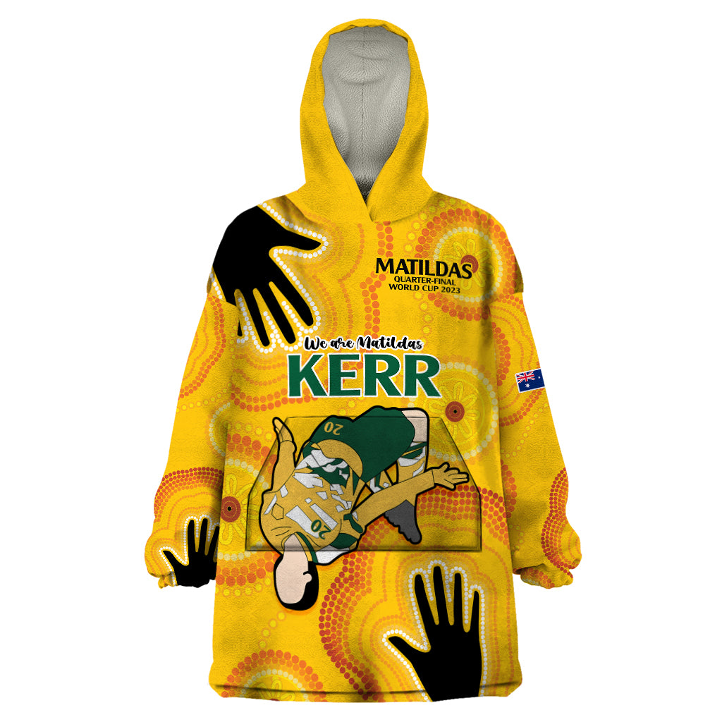 Custom Sam Kerr Matildas Wearable Blanket Hoodie Australia Soccer World Cup 2023 Quater-Final - Vibe Hoodie Shop