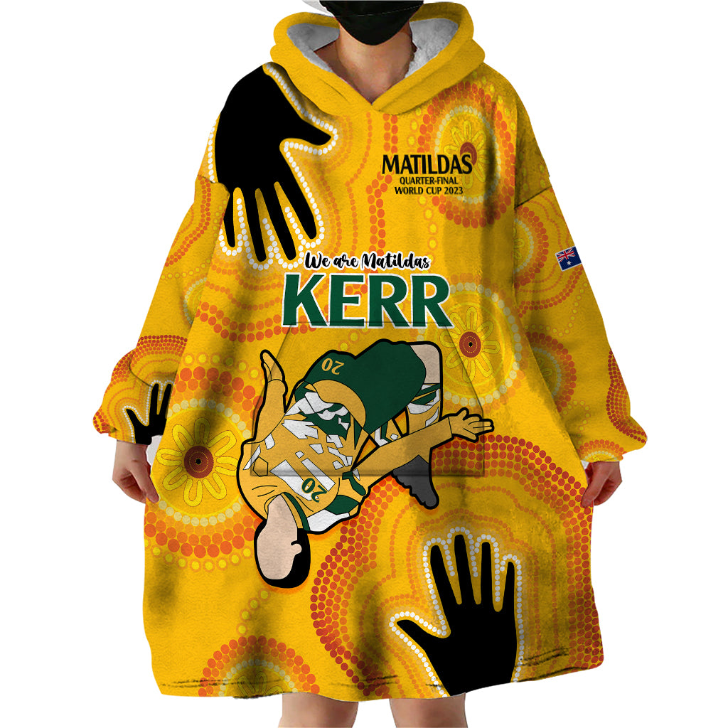 Custom Sam Kerr Matildas Wearable Blanket Hoodie Australia Soccer World Cup 2023 Quater-Final - Vibe Hoodie Shop