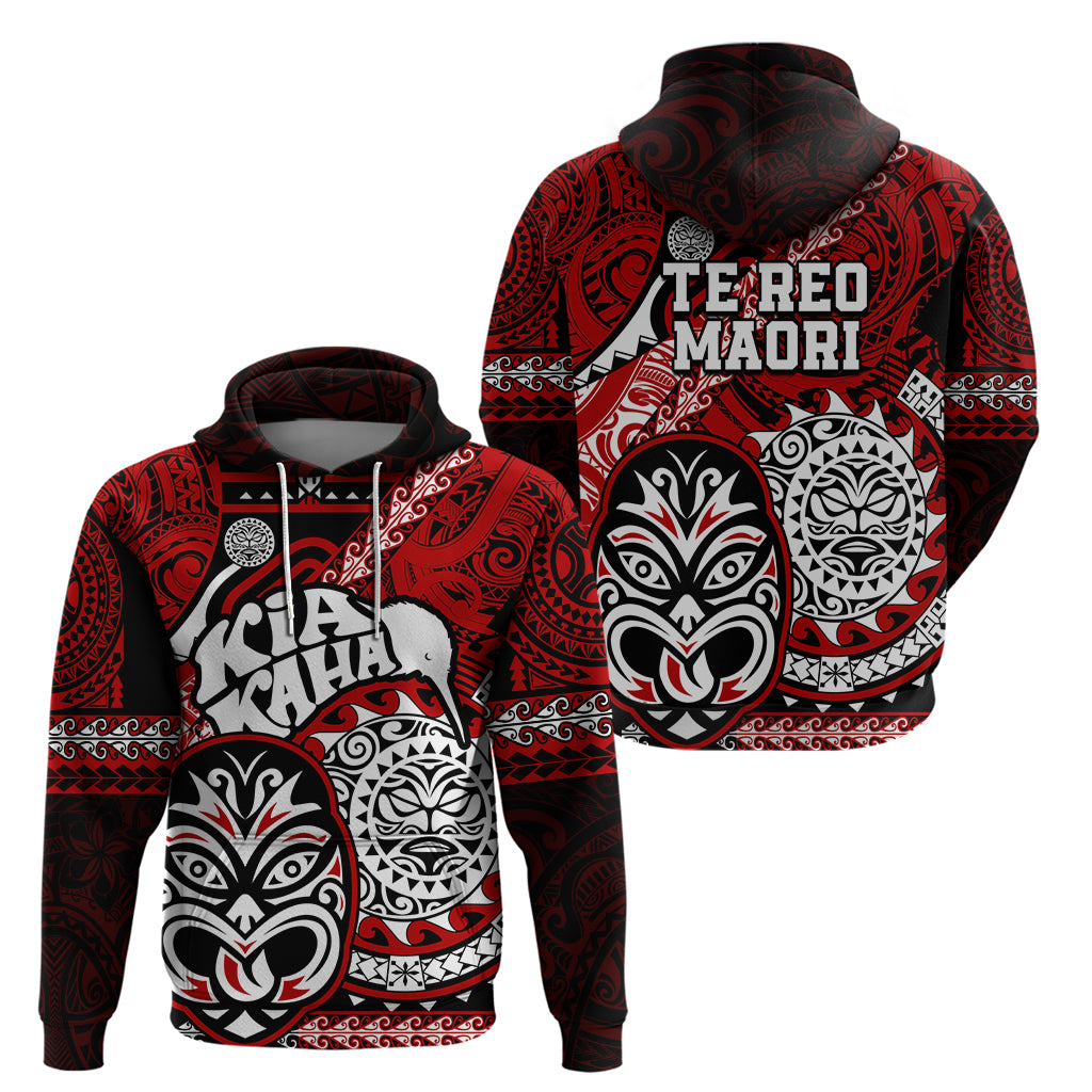 Te Reo Maori New Zealand Hoodie Aotearoa Kia Haka Maori Tribal Tattoo Red Style LT9 - Vibe Hoodie Shop