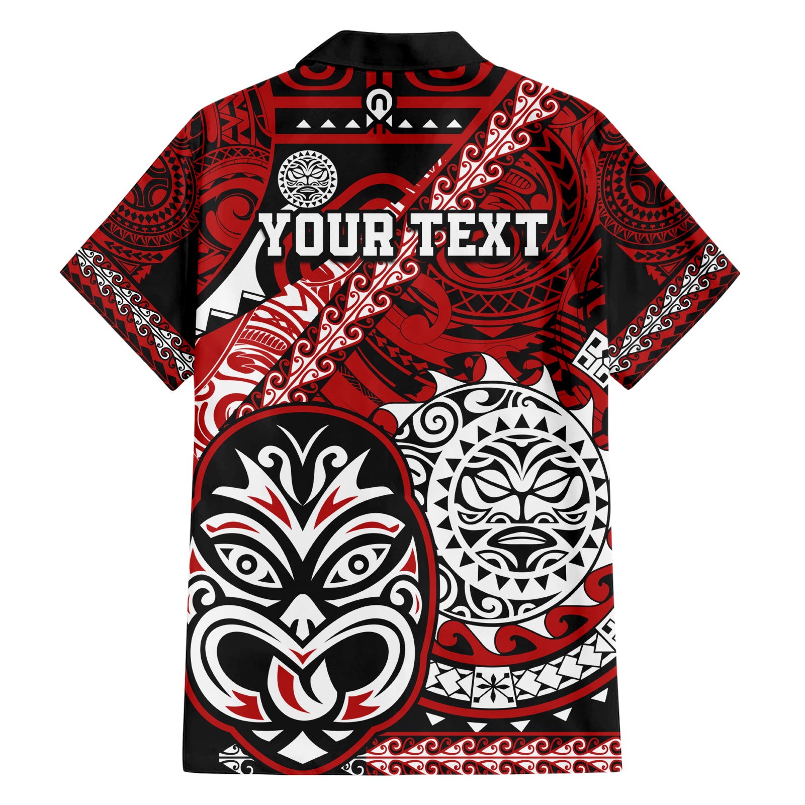 Personalised Te Reo Maori New Zealand Hawaiian Shirt Aotearoa Kia Haka Maori Tribal Tattoo Red Style - Vibe Hoodie Shop