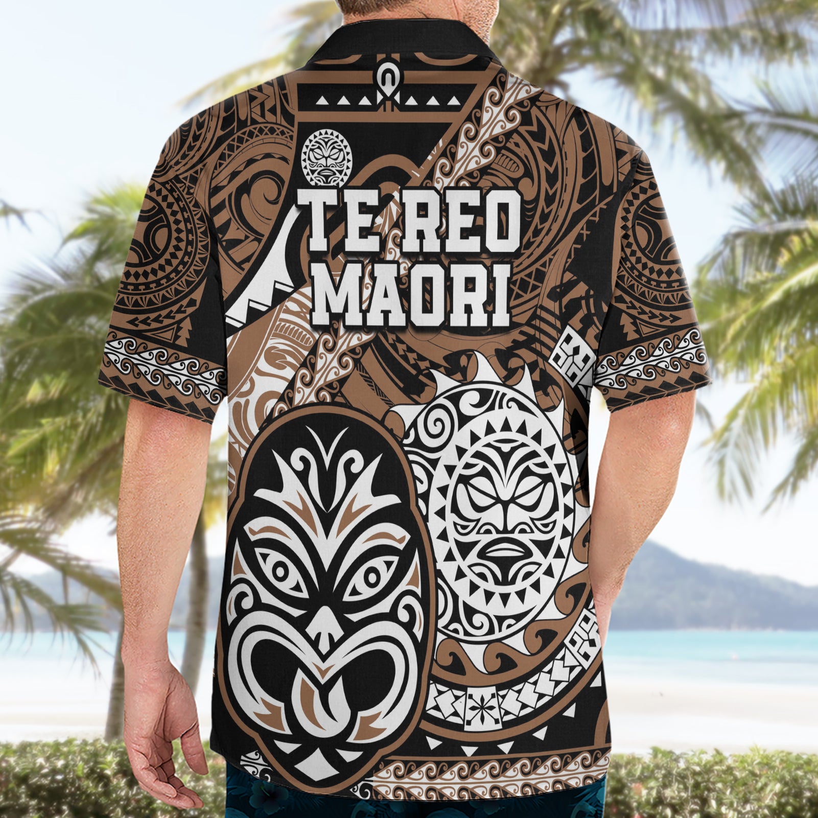 Te Reo Maori New Zealand Hawaiian Shirt Aotearoa Kia Haka Maori Tribal Tattoo Gold Style - Vibe Hoodie Shop