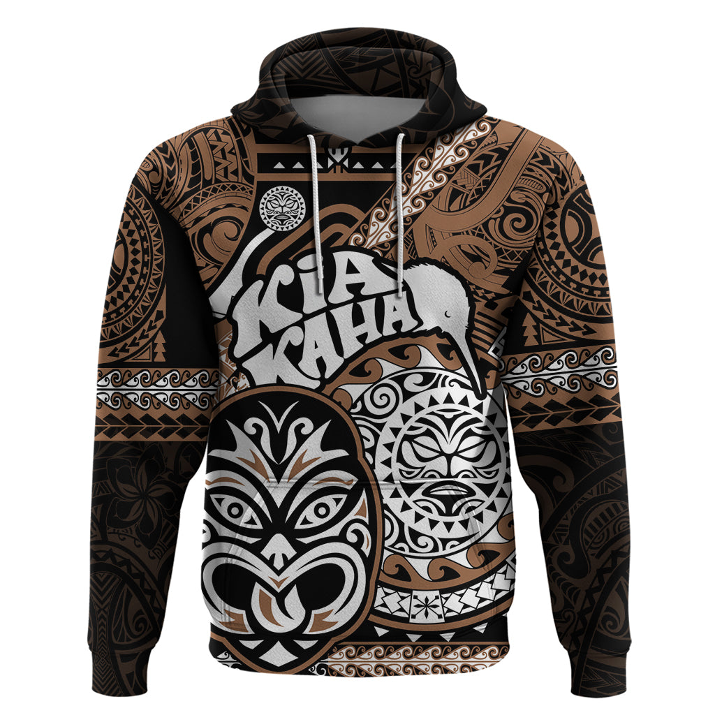 Te Reo Maori New Zealand Hoodie Aotearoa Kia Haka Maori Tribal Tattoo Gold Style LT9 - Vibe Hoodie Shop