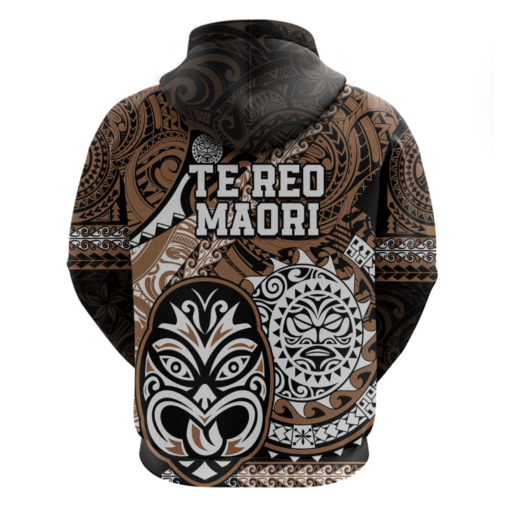 Te Reo Maori New Zealand Hoodie Aotearoa Kia Haka Maori Tribal Tattoo Gold Style LT9 - Vibe Hoodie Shop