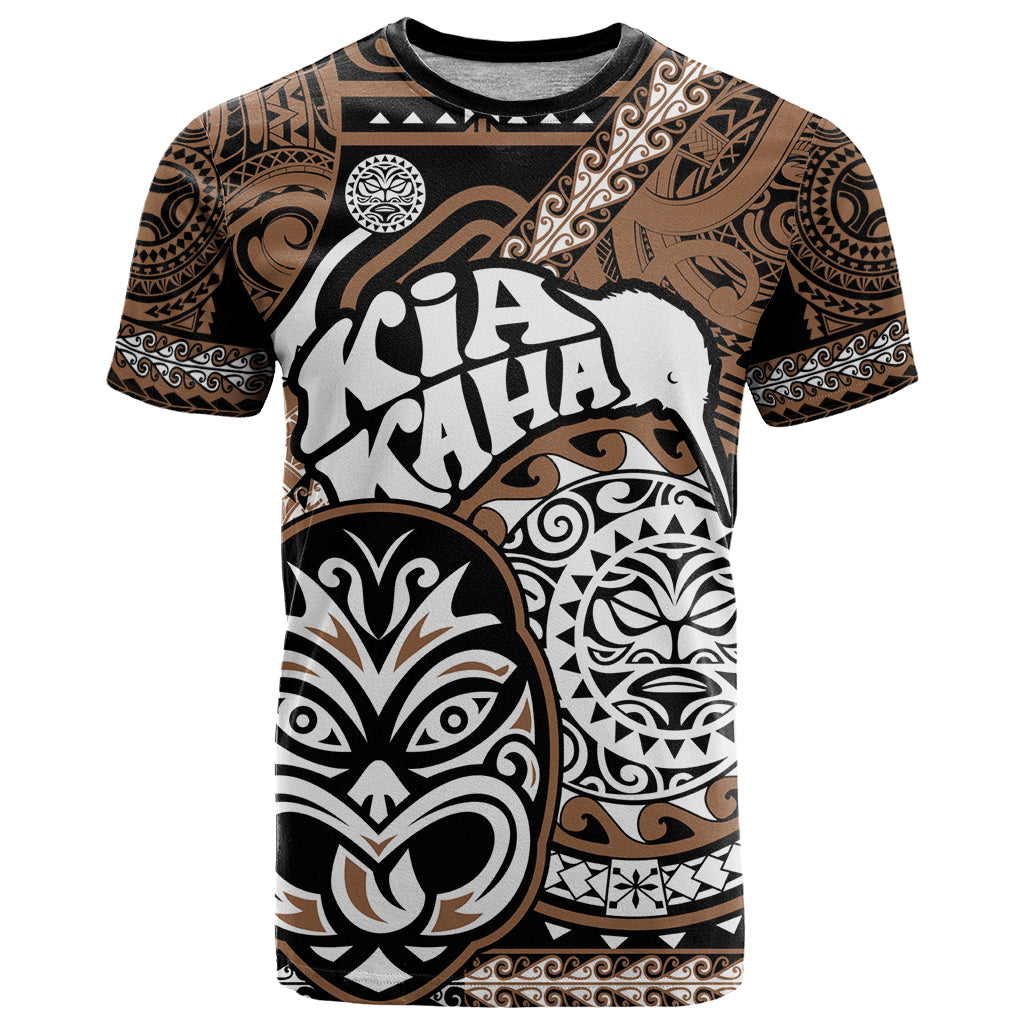 Te Reo Maori New Zealand T Shirt Aotearoa Kia Haka Maori Tribal Tattoo Gold Style LT9 - Vibe Hoodie Shop