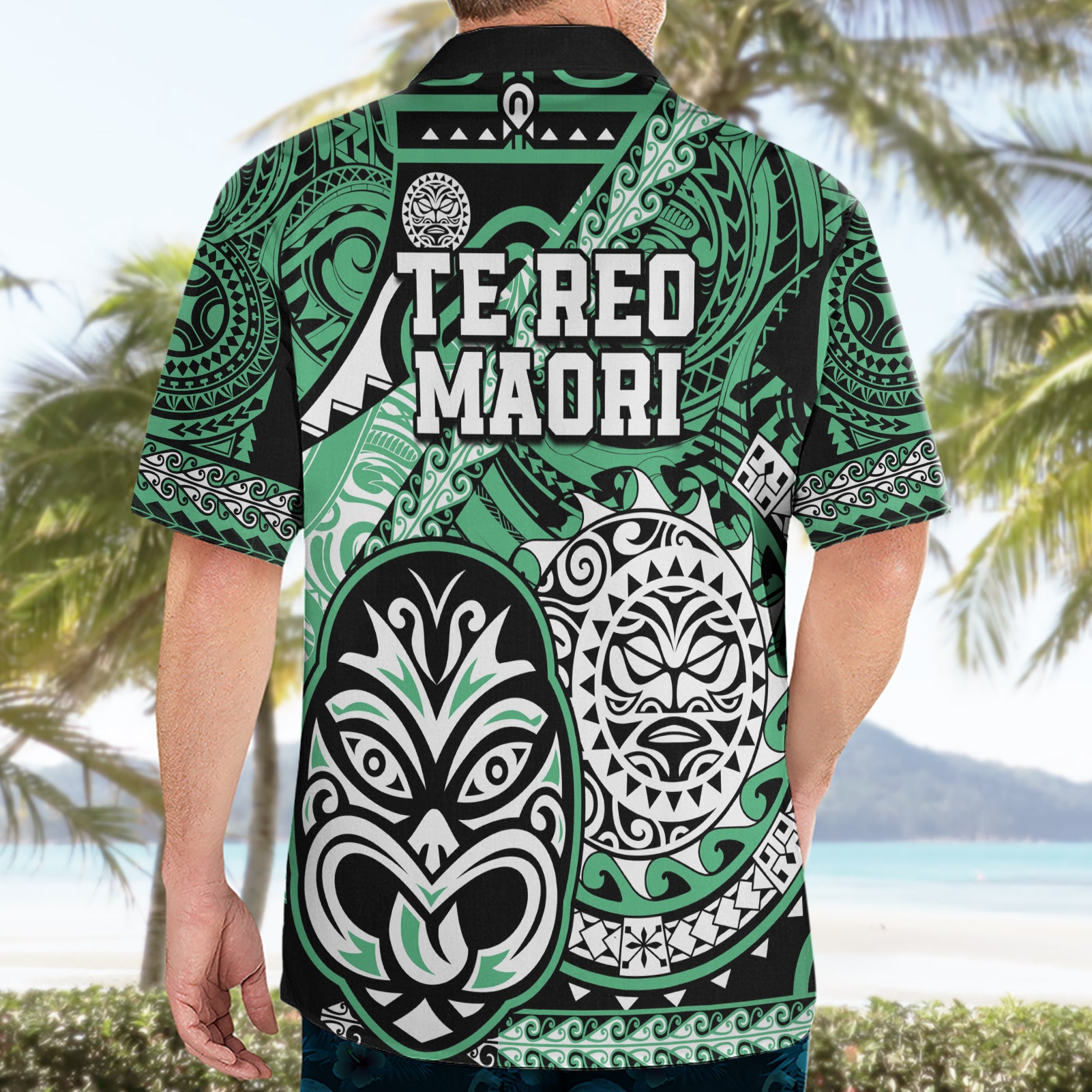 Te Reo Maori New Zealand Hawaiian Shirt Aotearoa Kia Haka Maori Tribal Tattoo Green Style - Vibe Hoodie Shop