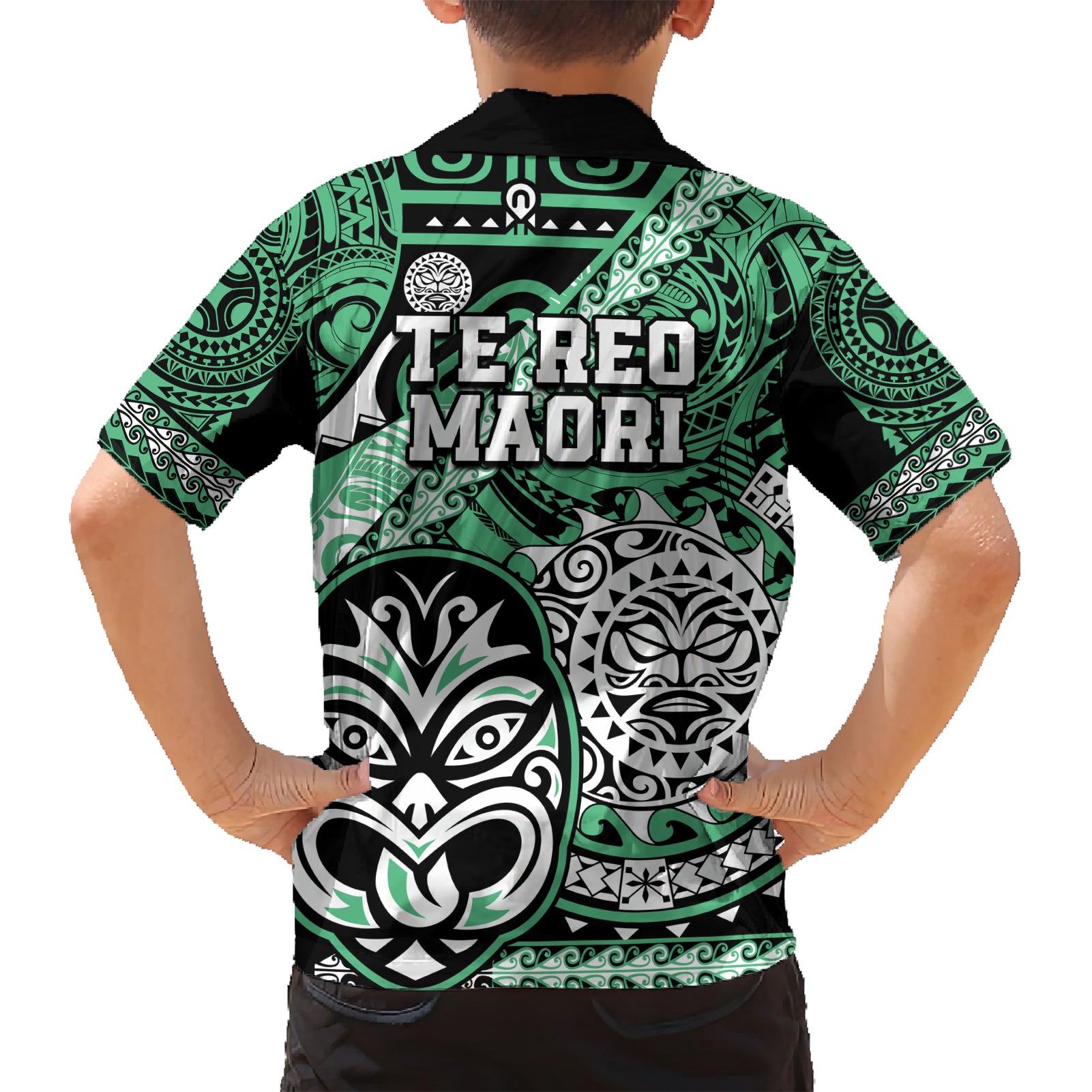 Te Reo Maori New Zealand Hawaiian Shirt Aotearoa Kia Haka Maori Tribal Tattoo Green Style - Vibe Hoodie Shop