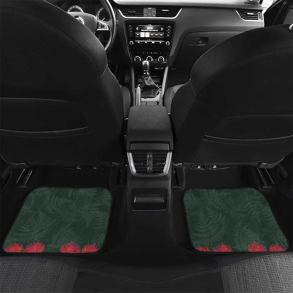 Meri Kirihimete Kakapo Car Mats Green Silver Fern Christmas Vibe