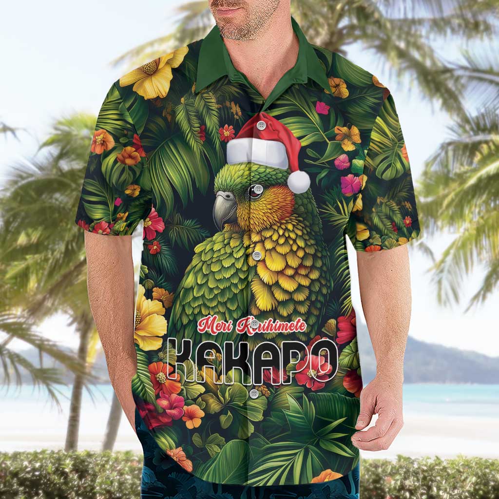 Meri Kirihimete Kakapo Hawaiian Shirt New Zealand Christmas with Tropical Vibe - Vibe Hoodie Shop