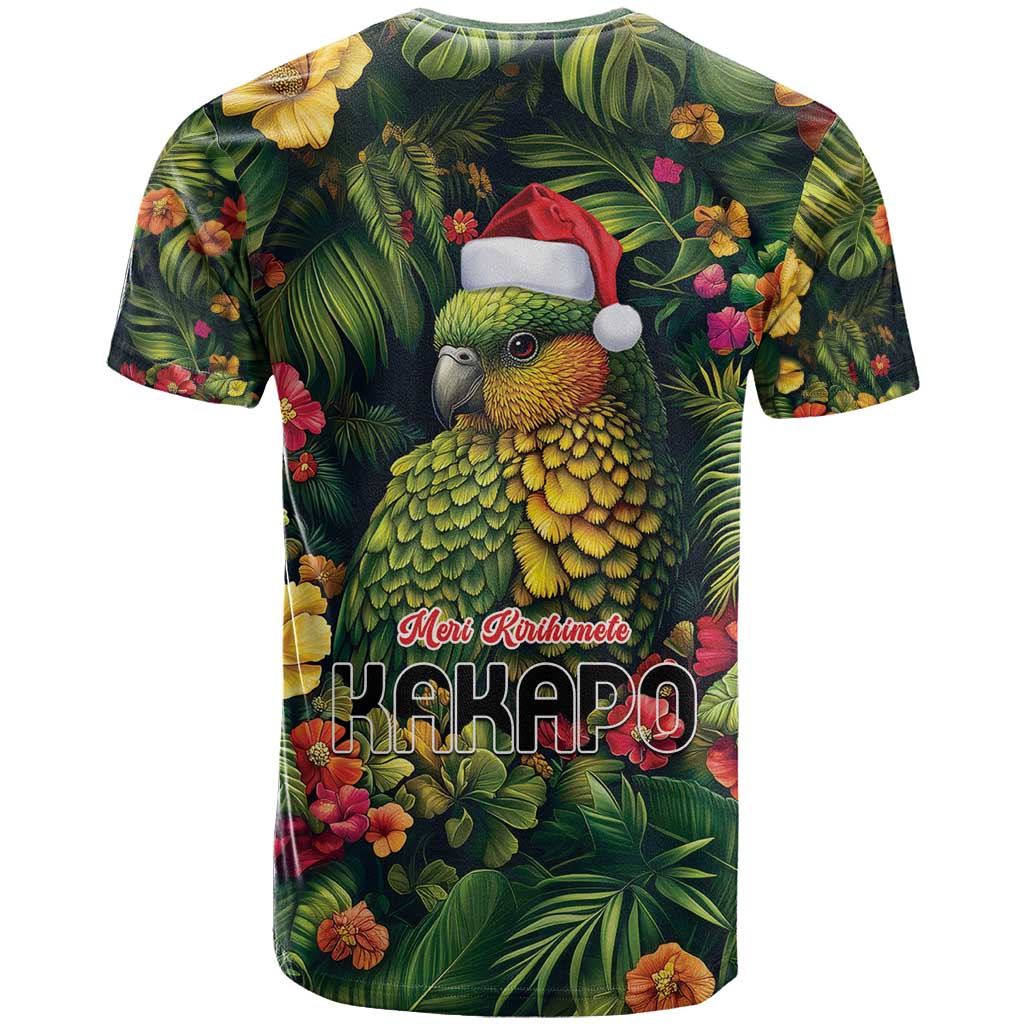 Meri Kirihimete Kakapo T Shirt New Zealand Christmas with Tropical Vibe LT9 - Vibe Hoodie Shop