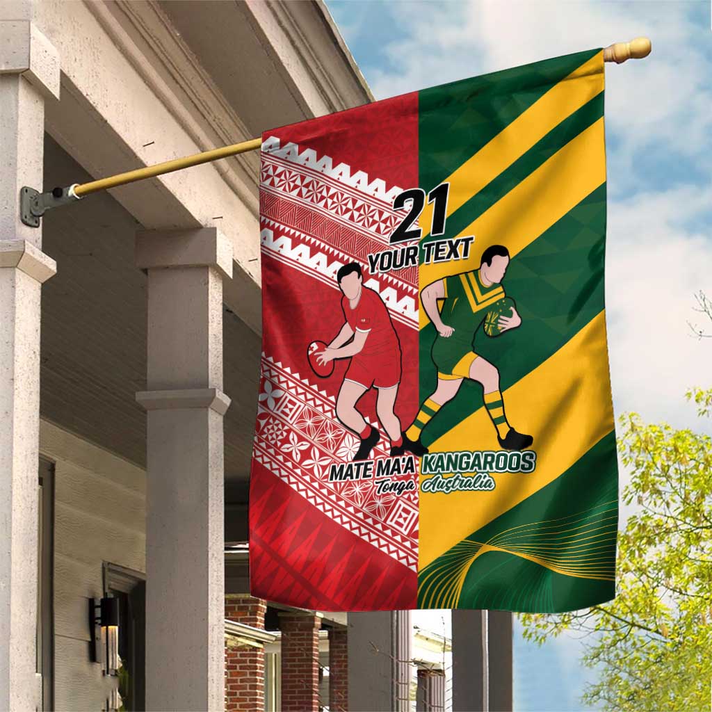 Australia-Tonga Rugby Pacific Custom Garden Flag The Kangaroos and Mate Ma'a Tonga - Vibe Hoodie Shop