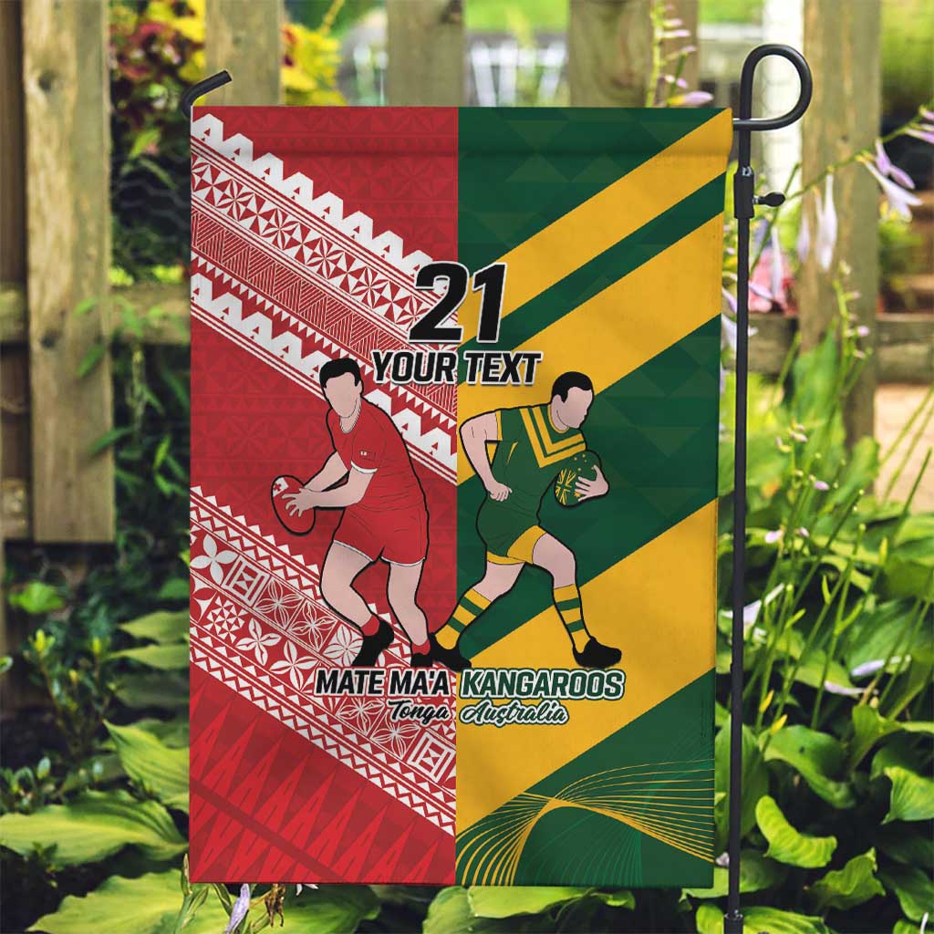 Australia-Tonga Rugby Pacific Custom Garden Flag The Kangaroos and Mate Ma'a Tonga - Vibe Hoodie Shop
