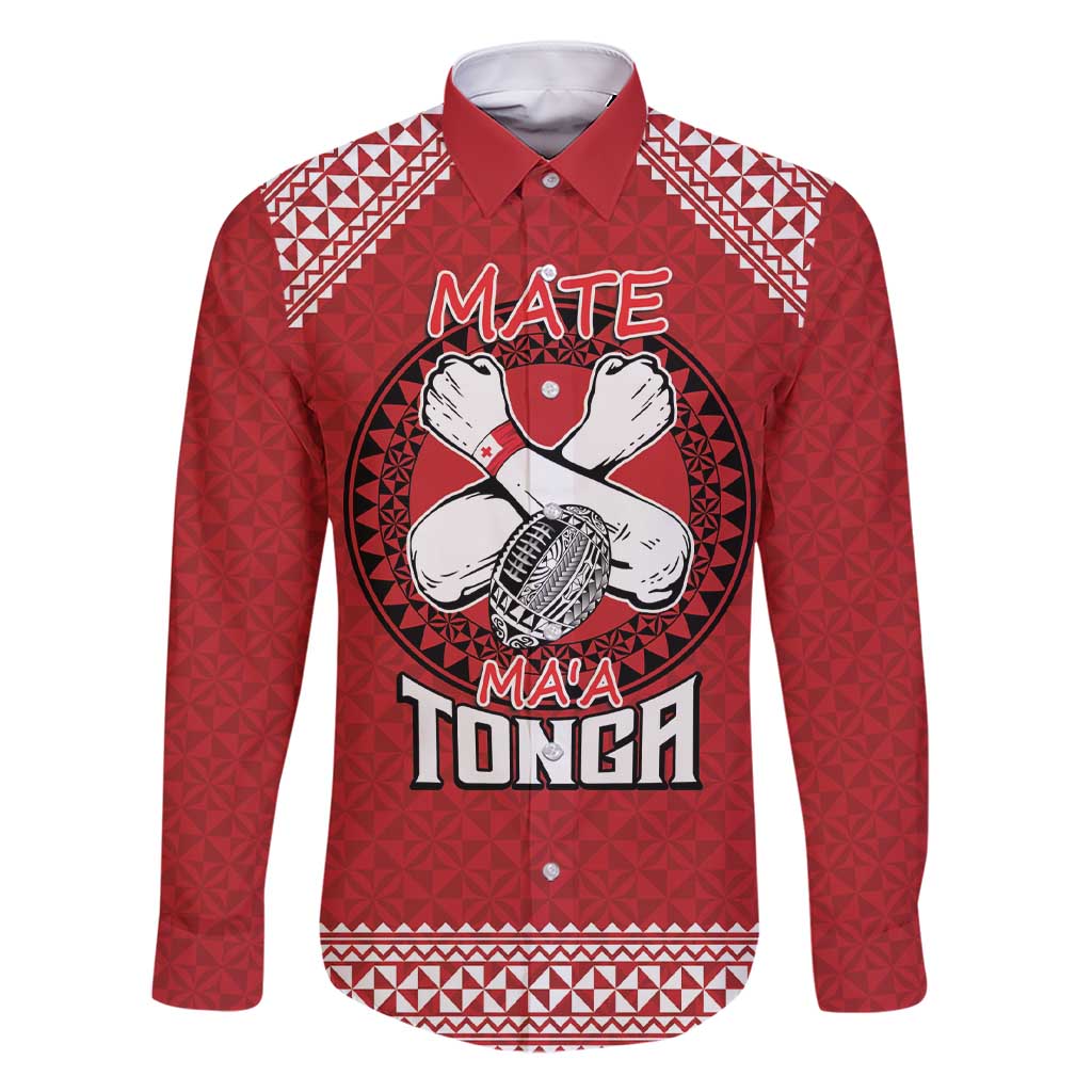 Tonga Rugby XIII Custom Family Matching Short Sleeve Bodycon Dress and Hawaiian Shirt Mate Ma'a Tonga with Ngatu Pattern