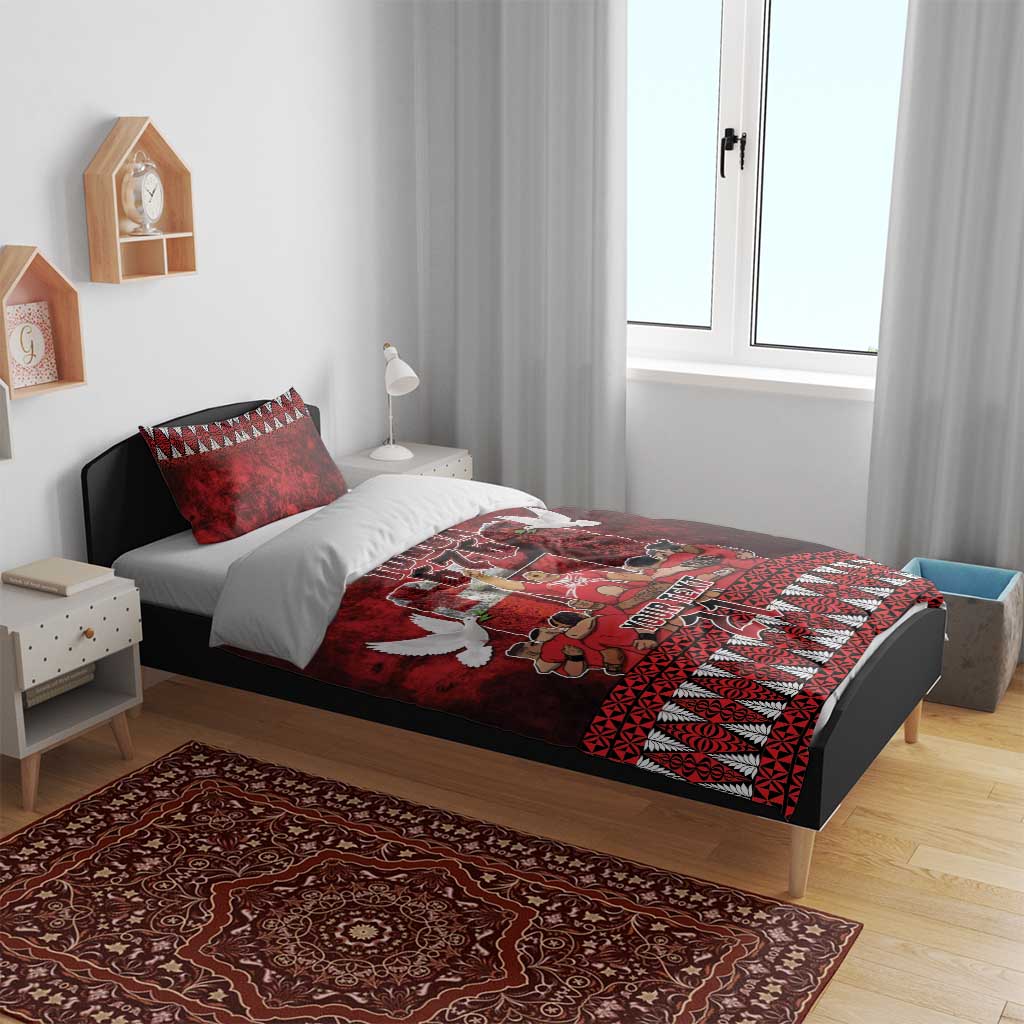 Custom Tonga 676 Haamonga a Maui Bedding Set Tongan Sipi Tau Unique Dance - Vibe Hoodie Shop