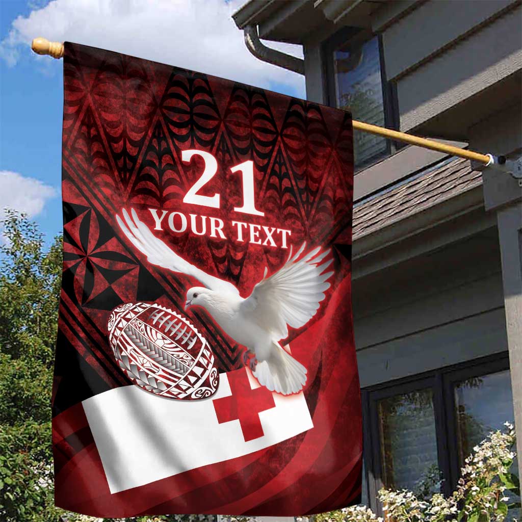 Custom Tonga XIII Rugby Tribal Tattoo Garden Flag Mate Ma'a Tonga Kupesi Ngatu Grunge Style - Vibe Hoodie Shop