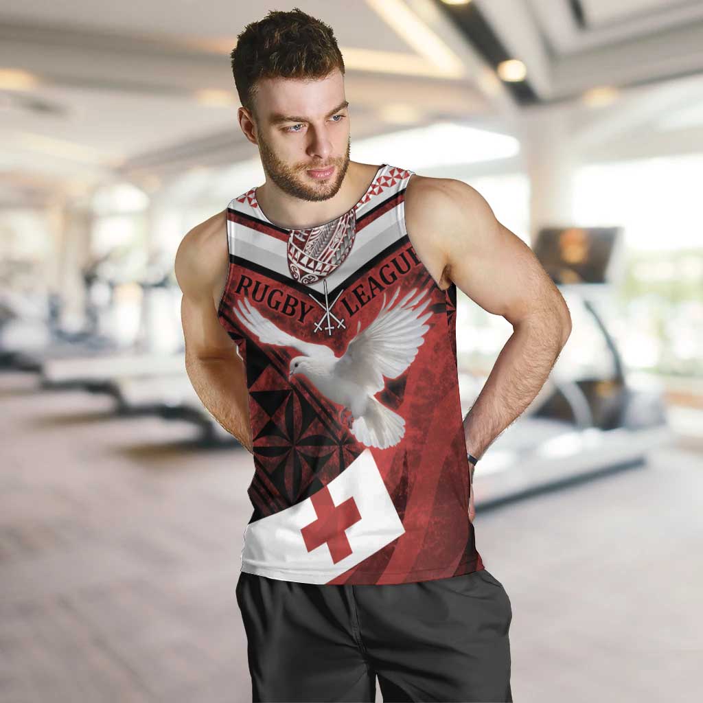 Custom Tonga XIII Rugby Tribal Tattoo Men Tank Top Mate Ma'a Tonga Kupesi Ngatu Grunge Style - Vibe Hoodie Shop