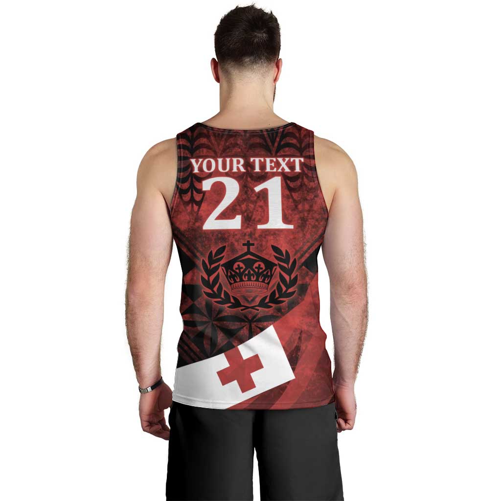 Custom Tonga XIII Rugby Tribal Tattoo Men Tank Top Mate Ma'a Tonga Kupesi Ngatu Grunge Style - Vibe Hoodie Shop