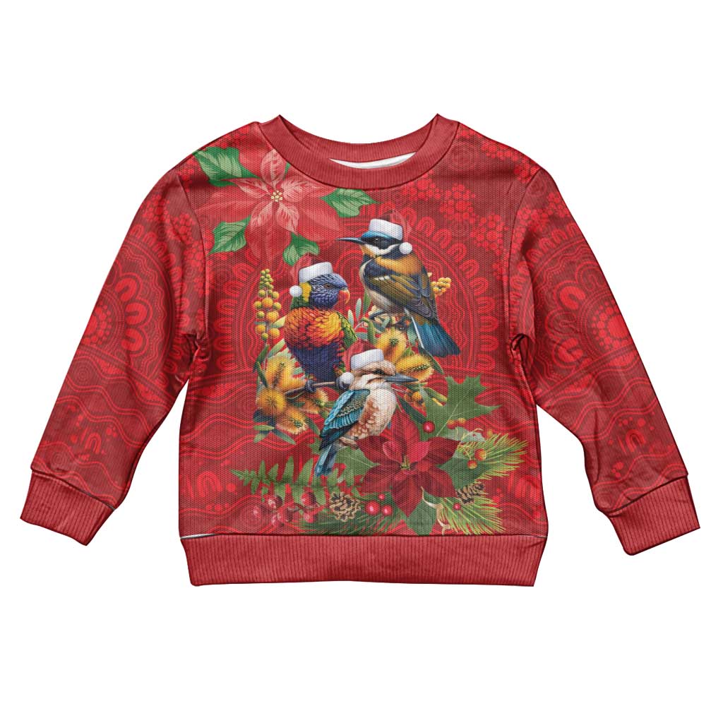 Aussie Native Bird Kid Ugly Christmas Sweater Aboriginal Inspired Christmas - Vibe Hoodie
