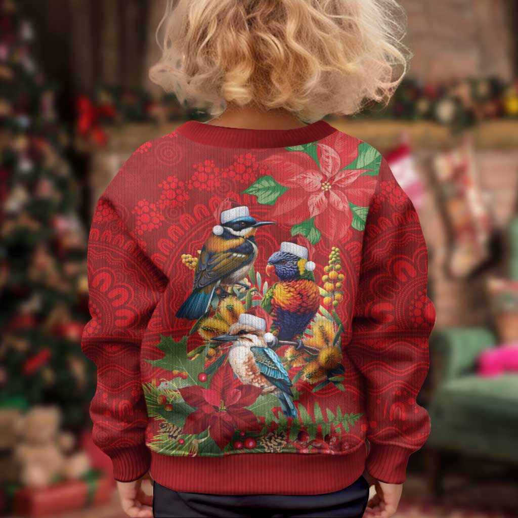 Aussie Native Bird Kid Ugly Christmas Sweater Aboriginal Inspired Christmas - Vibe Hoodie
