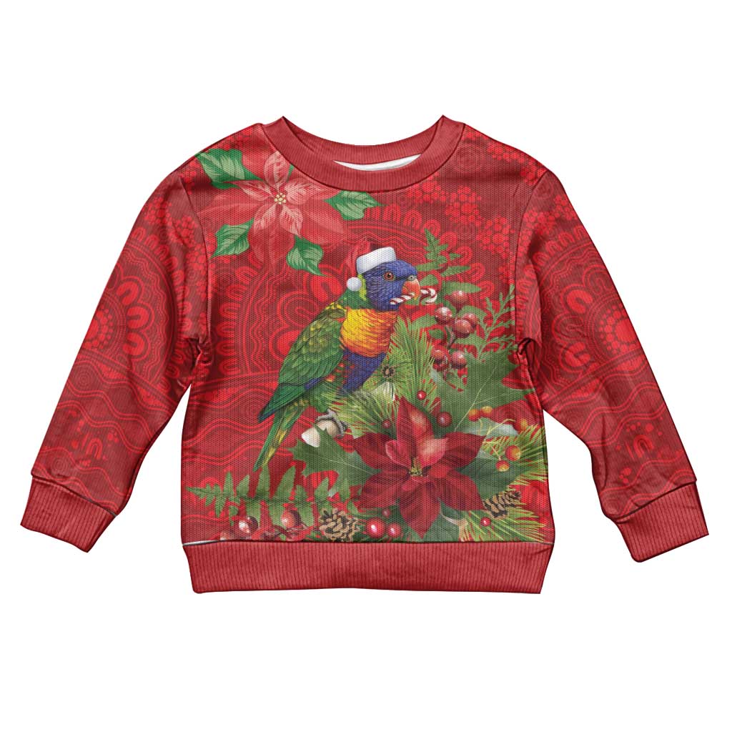 Aussie Rainbow lorikeet Kid Ugly Christmas Sweater Aboriginal Inspired Christmas - Vibe Hoodie