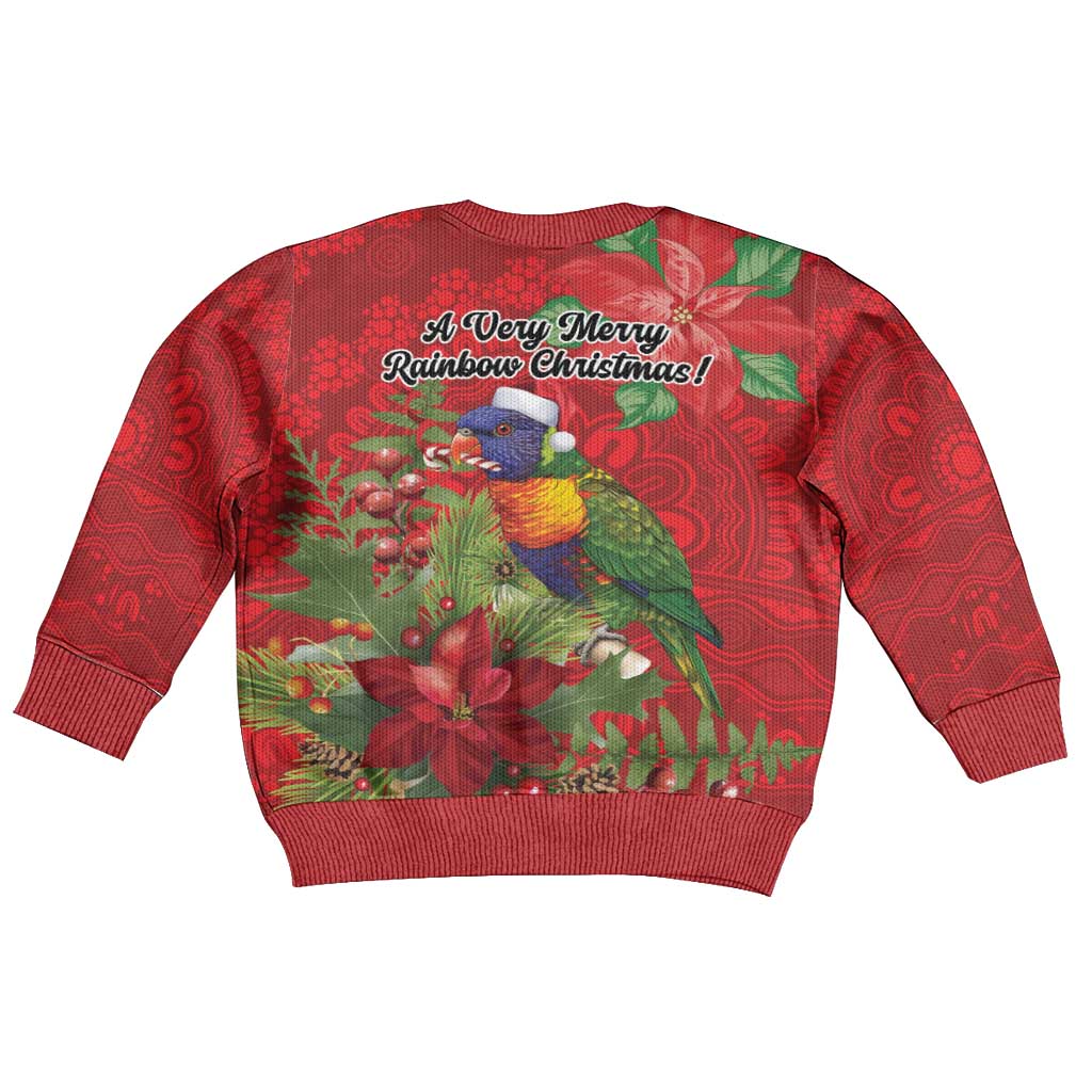 Aussie Rainbow lorikeet Kid Ugly Christmas Sweater Aboriginal Inspired Christmas - Vibe Hoodie