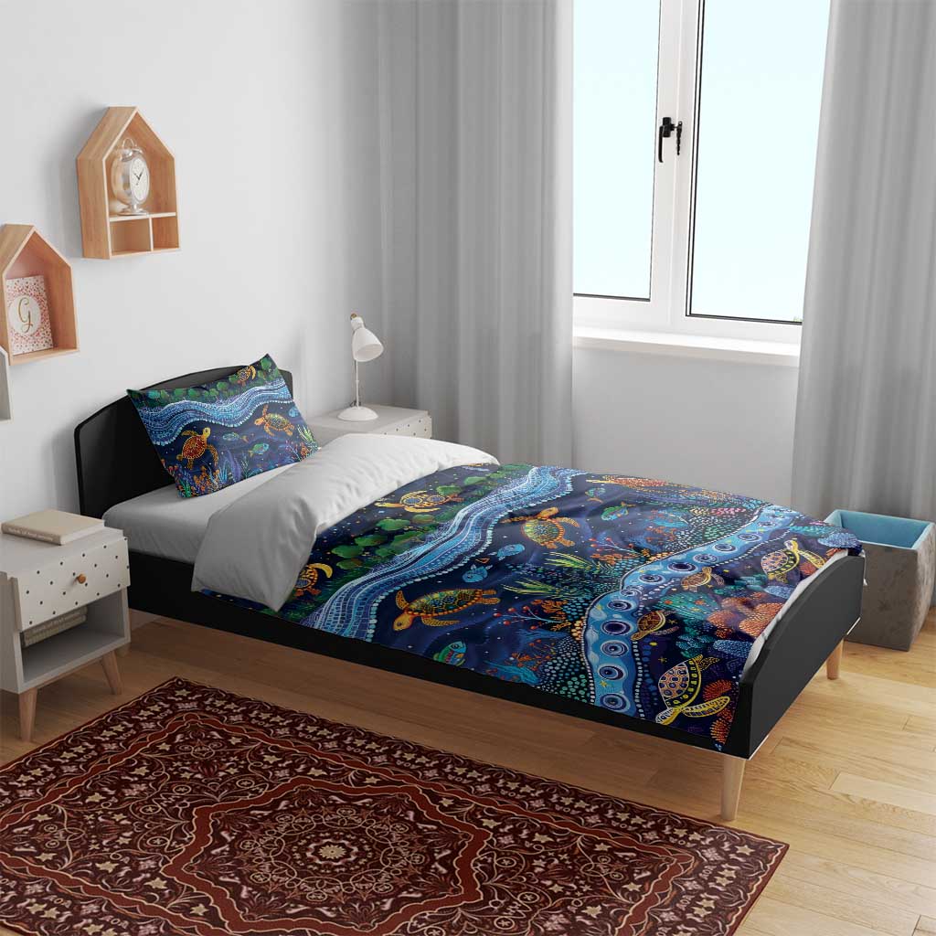 Australian Landscapes Bedding Set Aboriginal Dreamtime Story - Vibe Hoodie Shop
