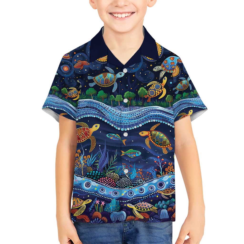 Australian Landscapes Family Matching Long Sleeve Bodycon Dress and Hawaiian Shirt Aboriginal Dreamtime Story