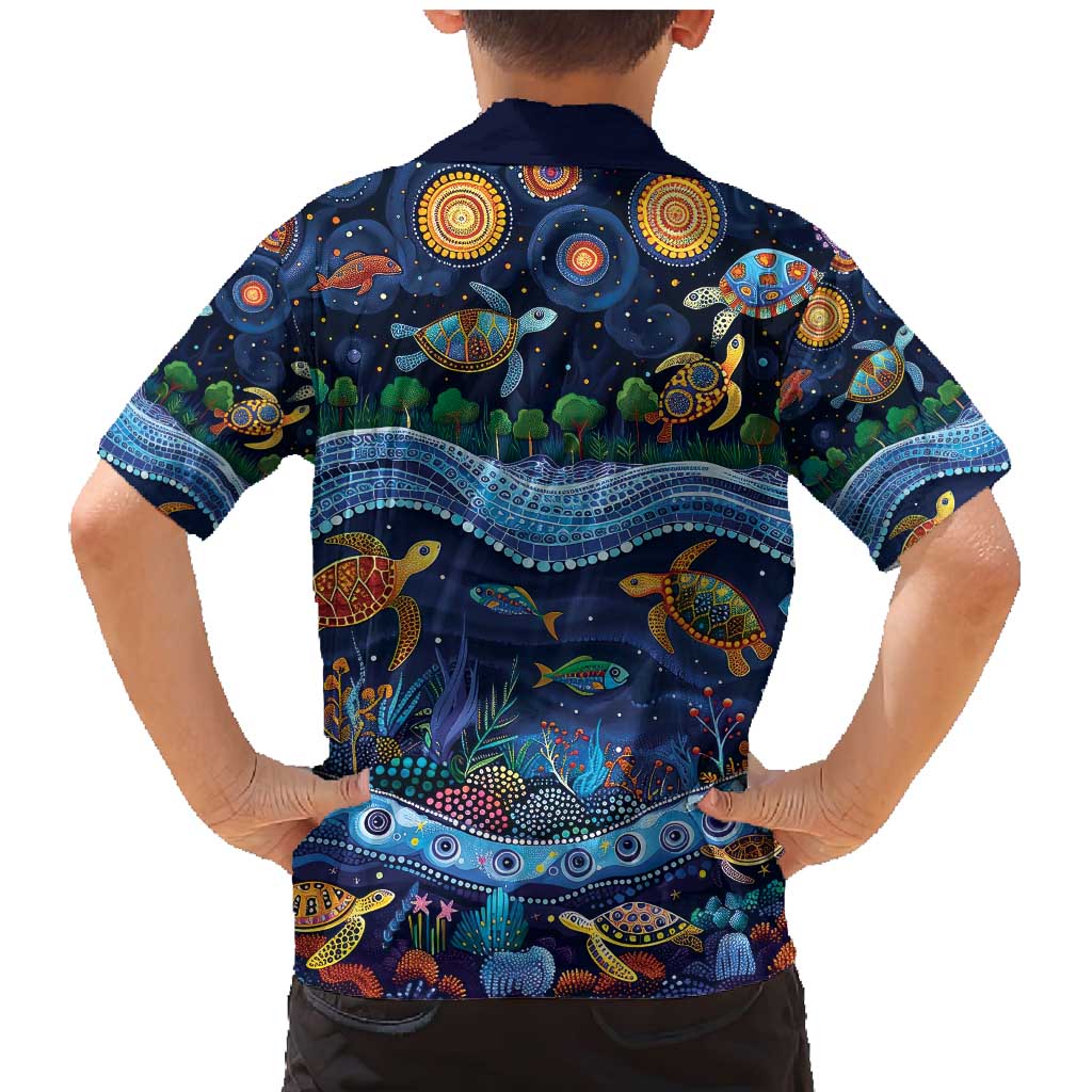 Australian Landscapes Family Matching Mermaid Dress and Hawaiian Shirt Aboriginal Dreamtime Story