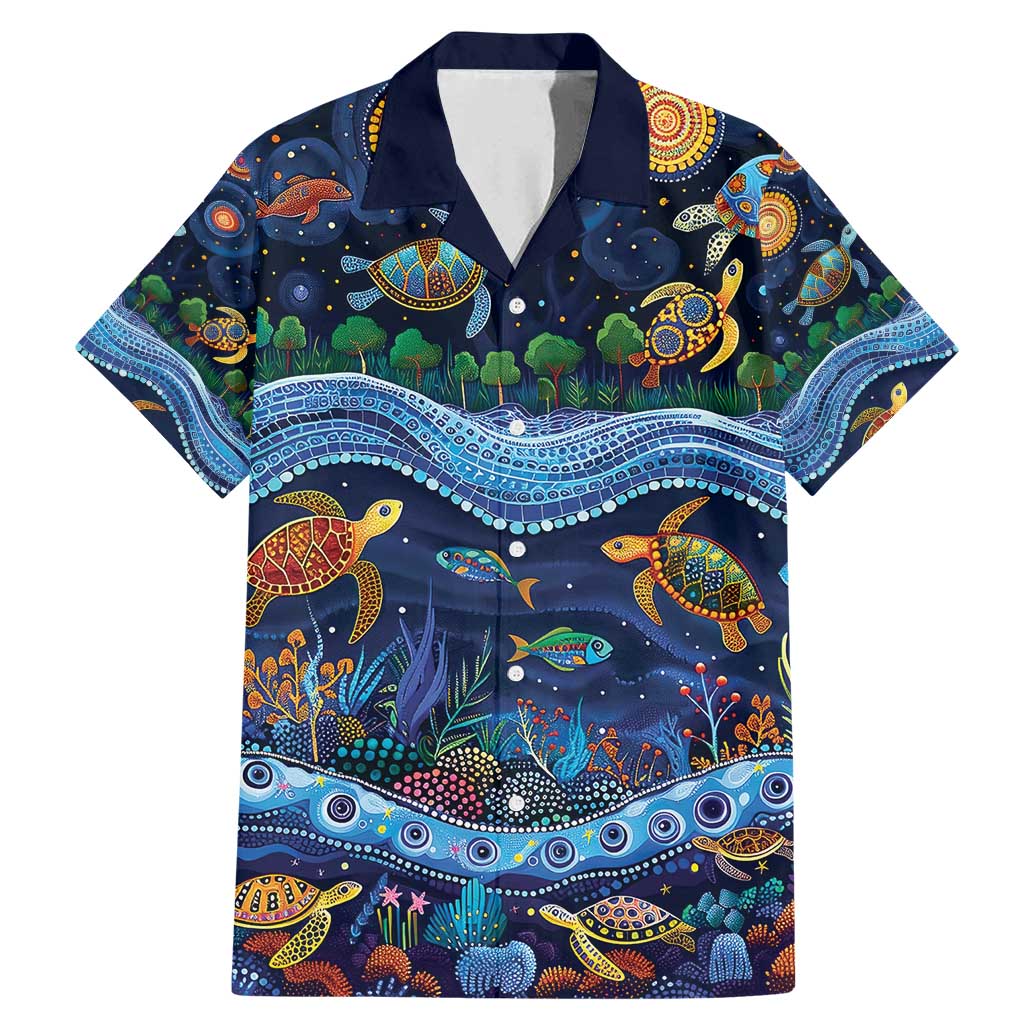 Australian Landscapes Family Matching Mermaid Dress and Hawaiian Shirt Aboriginal Dreamtime Story