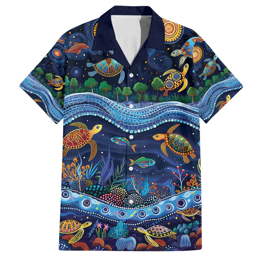 Australian Landscapes Family Matching Puletasi and Hawaiian Shirt Aboriginal Dreamtime Story