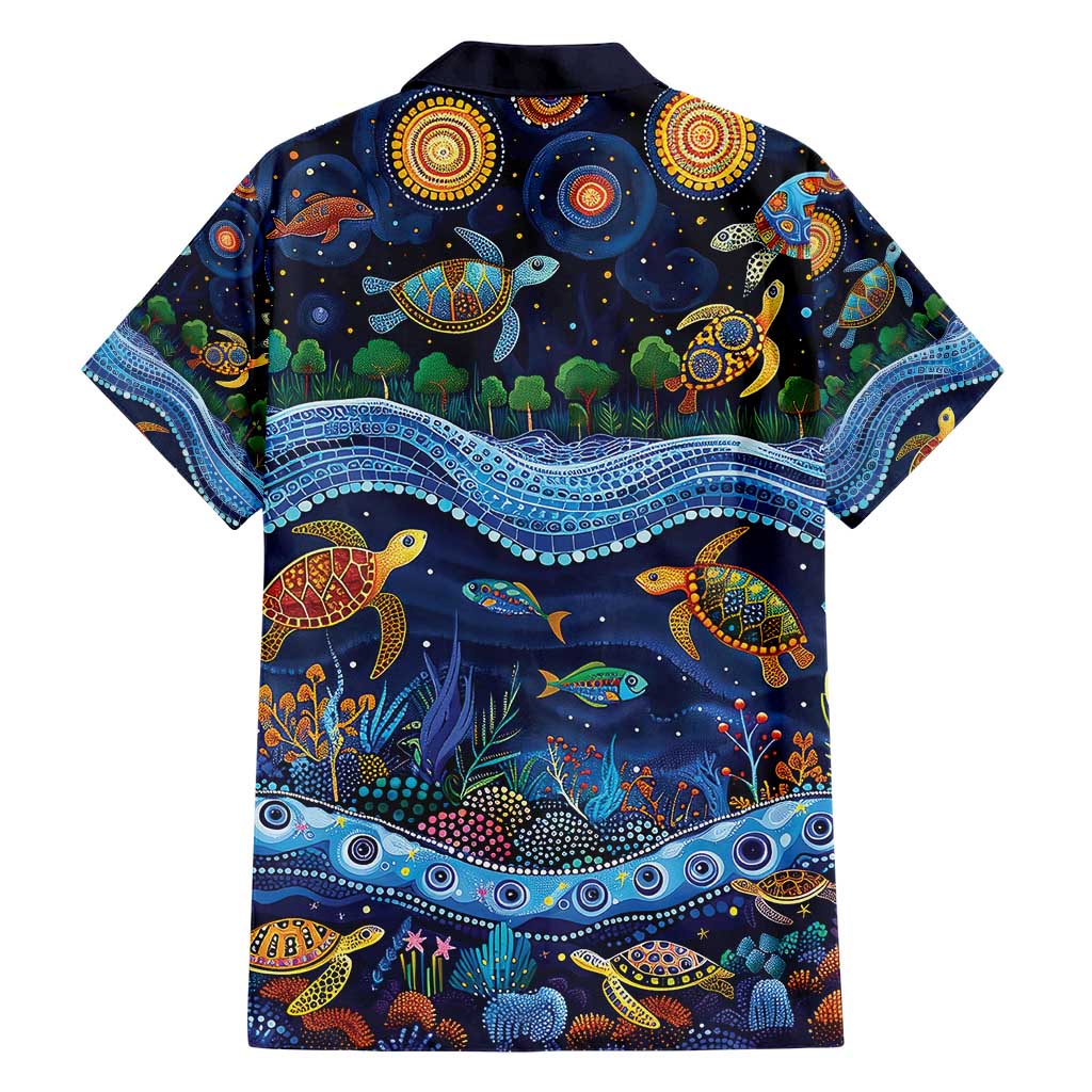 Australian Landscapes Family Matching Short Sleeve Bodycon Dress and Hawaiian Shirt Aboriginal Dreamtime Story