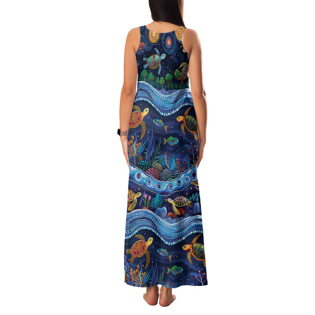 Australian Landscapes Family Matching Tank Maxi Dress and Hawaiian Shirt Aboriginal Dreamtime Story