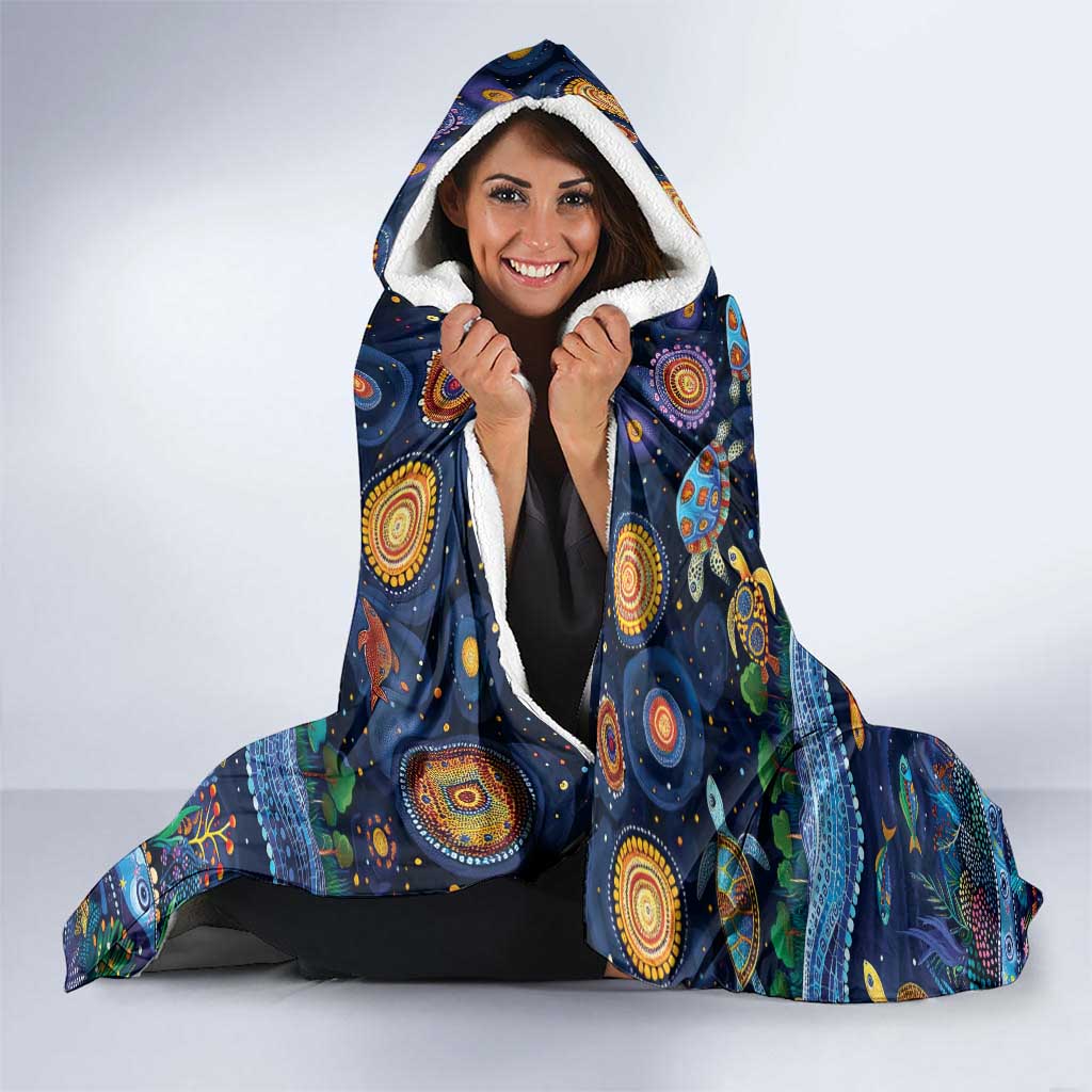 Australian Landscapes Hooded Blanket Aboriginal Dreamtime Story