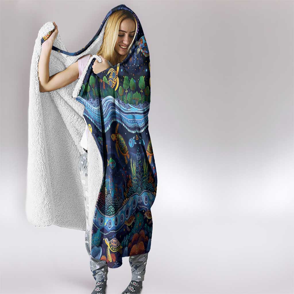 Australian Landscapes Hooded Blanket Aboriginal Dreamtime Story
