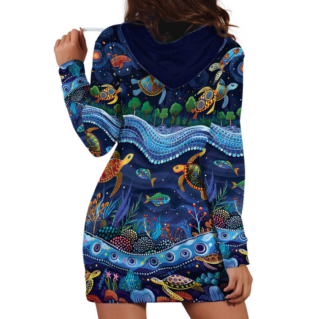 Australian Landscapes Hoodie Dress Aboriginal Dreamtime Story - Vibe Hoodie Shop