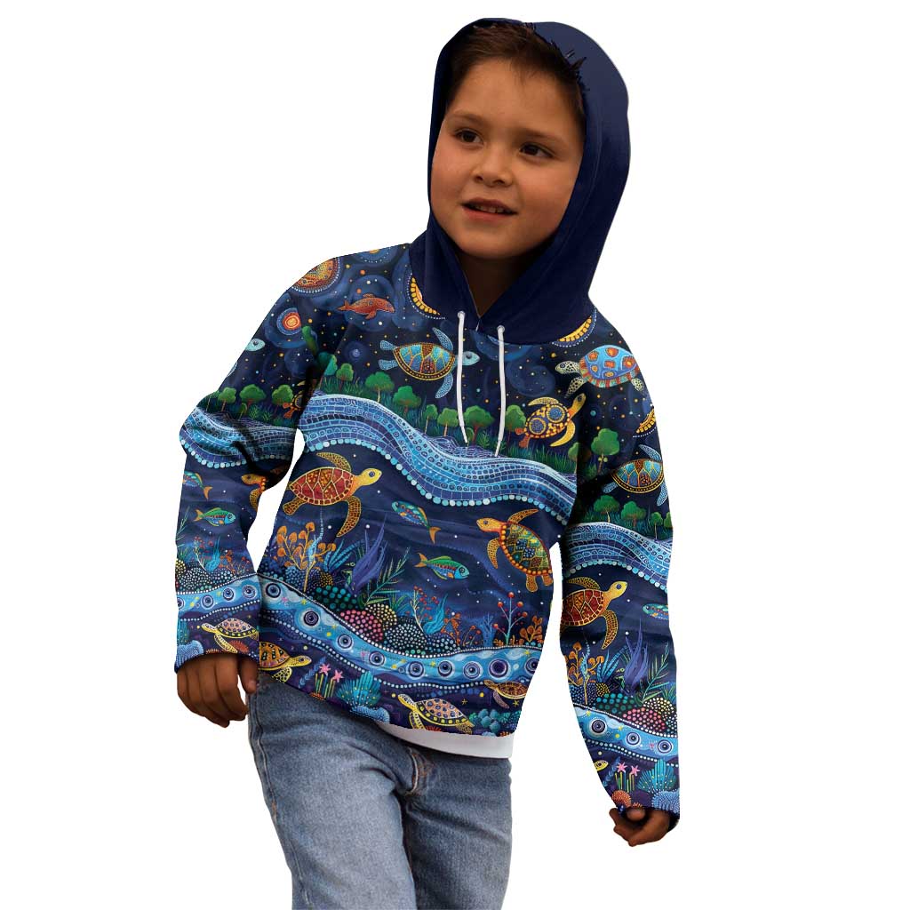 Australian Landscapes Kid Hoodie Aboriginal Dreamtime Story - Vibe Hoodie Shop