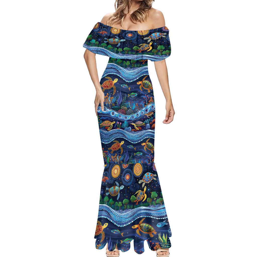 Australian Landscapes Mermaid Dress Aboriginal Dreamtime Story