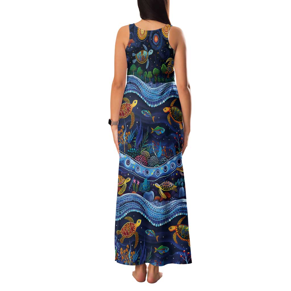 Australian Landscapes Tank Maxi Dress Aboriginal Dreamtime Story