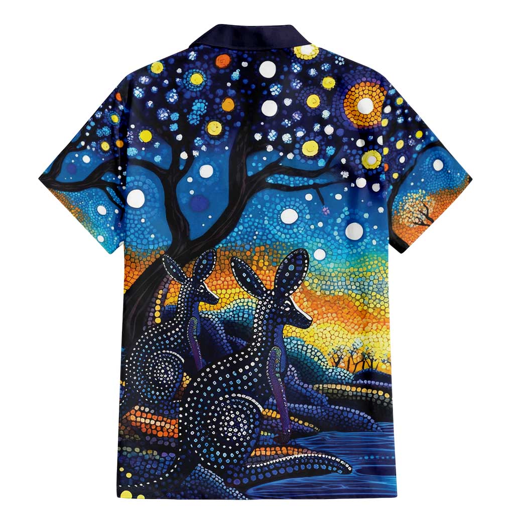 Australian Night Sky Landscape Family Matching Mermaid Dress and Hawaiian Shirt Aboriginal Dreamtime Story