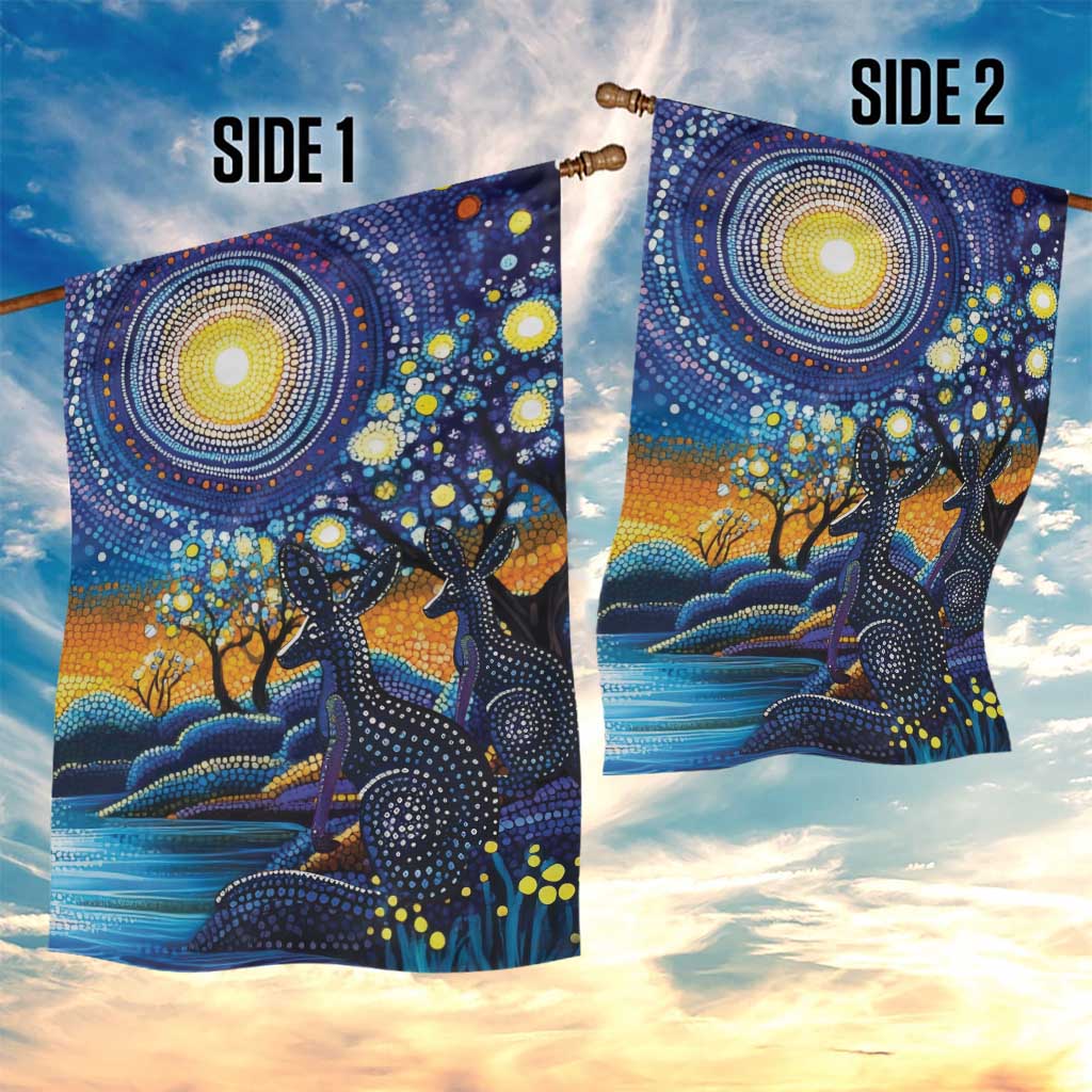 Australian Night Sky Landscape Garden Flag Aboriginal Dreamtime Story - Vibe Hoodie Shop