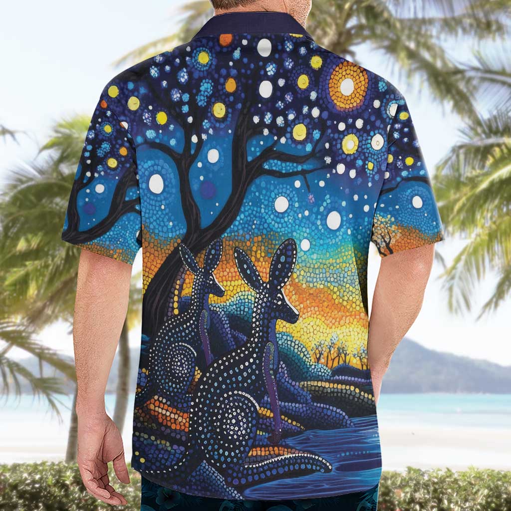 Australian Night Sky Landscape Hawaiian Shirt Aboriginal Dreamtime Story - Vibe Hoodie Shop