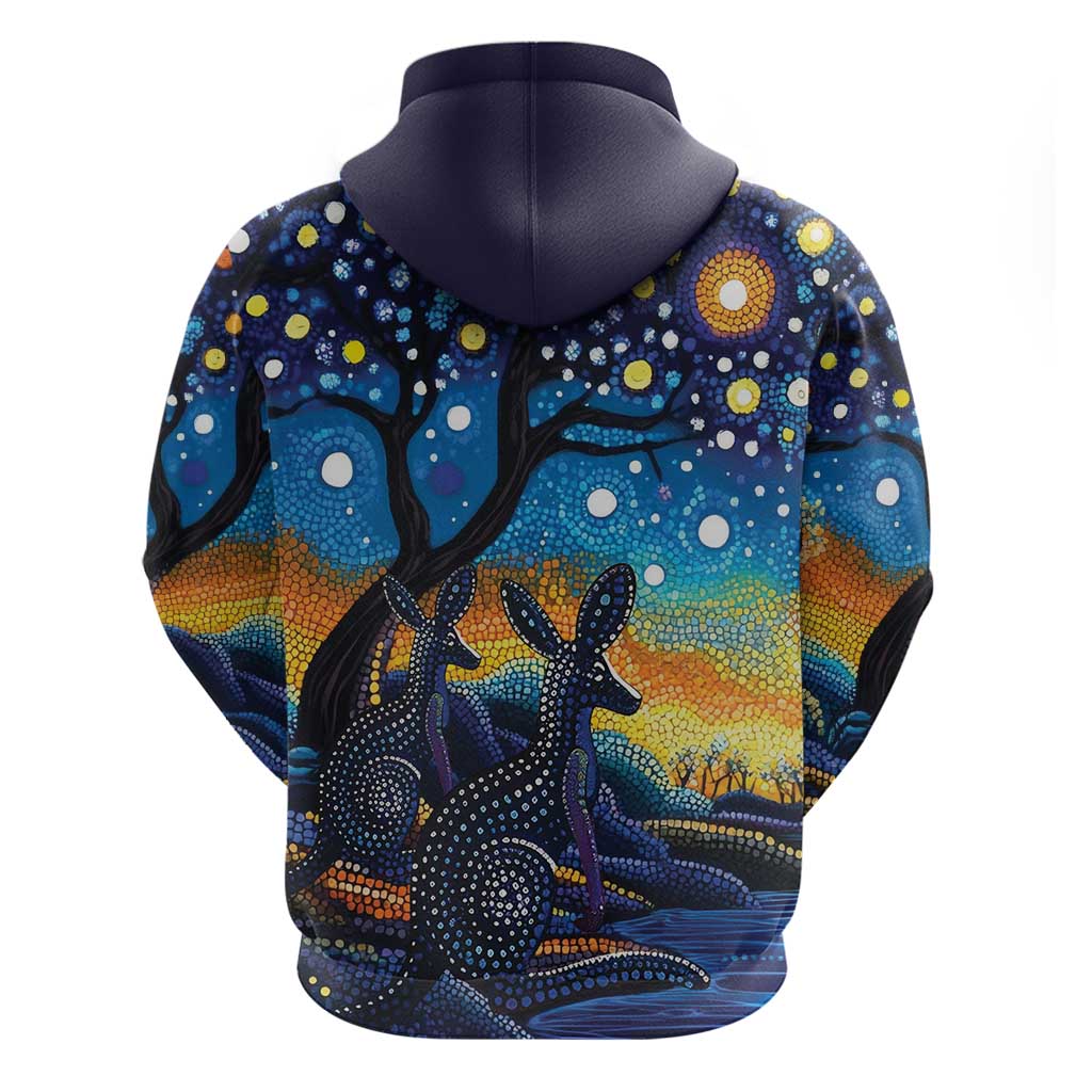 Australian Night Sky Landscape Hoodie Aboriginal Dreamtime Story LT9 - Vibe Hoodie Shop