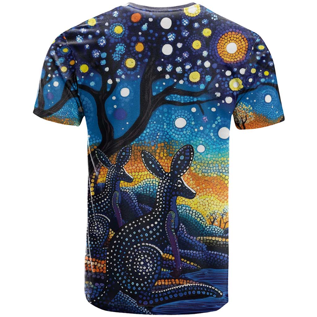 Australian Night Sky Landscape T Shirt Aboriginal Dreamtime Story LT9 - Vibe Hoodie Shop