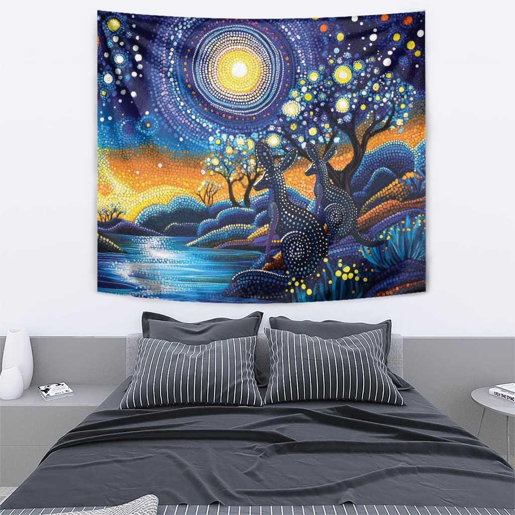 Australian Night Sky Landscape Tapestry Aboriginal Dreamtime Story - Vibe Hoodie Shop