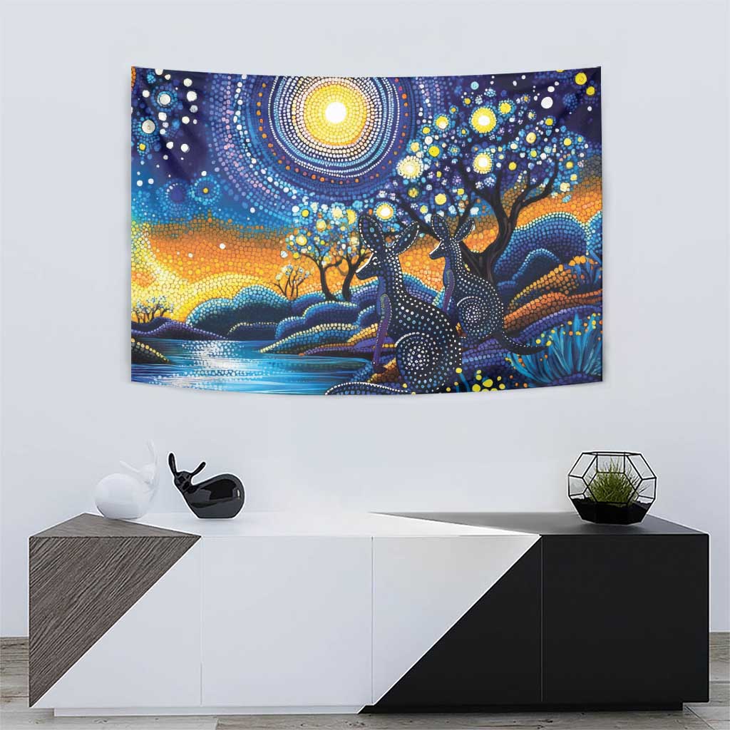 Australian Night Sky Landscape Tapestry Aboriginal Dreamtime Story - Vibe Hoodie Shop