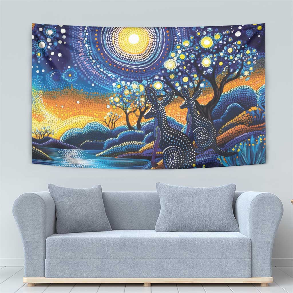 Australian Night Sky Landscape Tapestry Aboriginal Dreamtime Story - Vibe Hoodie Shop