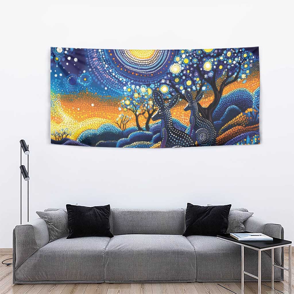 Australian Night Sky Landscape Tapestry Aboriginal Dreamtime Story - Vibe Hoodie Shop