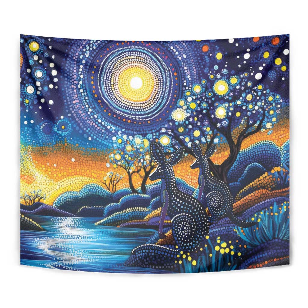 Australian Night Sky Landscape Tapestry Aboriginal Dreamtime Story - Vibe Hoodie Shop