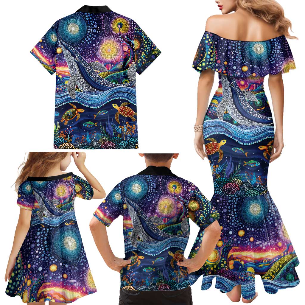 Heal Country Heal Our Nation Aboriginal Dreamtime Family Matching Mermaid Dress and Hawaiian Shirt