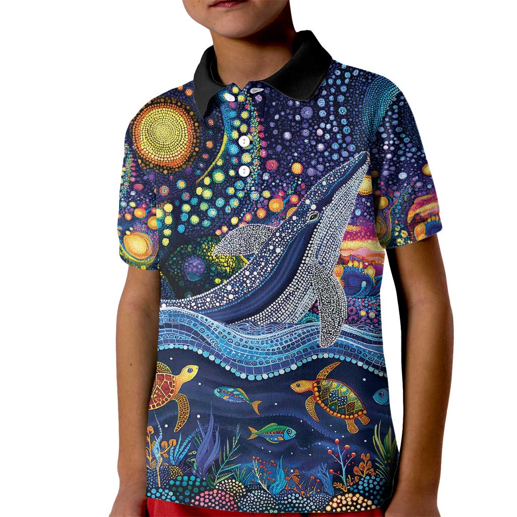 Heal Country Heal Our Nation Aboriginal Dreamtime Kid Polo Shirt - Vibe Hoodie Shop