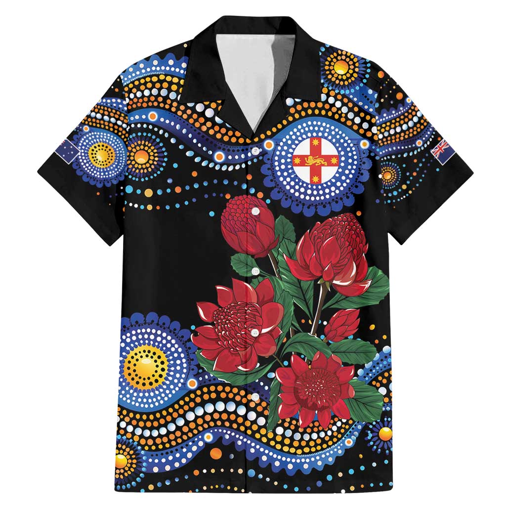 Australia New South Wales Waratahs Family Matching Mermaid Dress and Hawaiian Shirt Aboriginal Dot Art